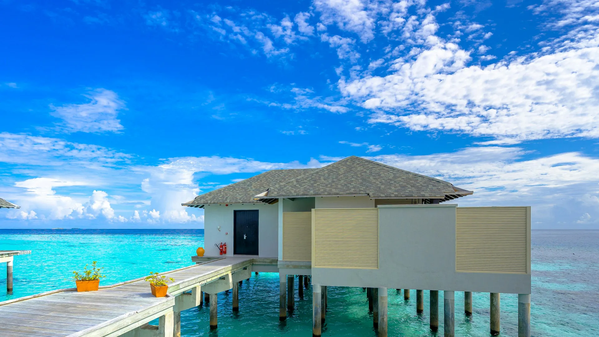 Modern office podium with structured facade